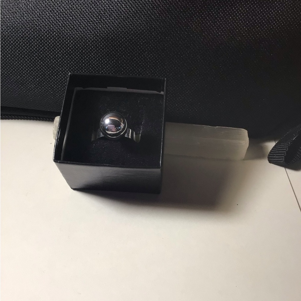 Statement Sterling Silver Ball Ring - image 1